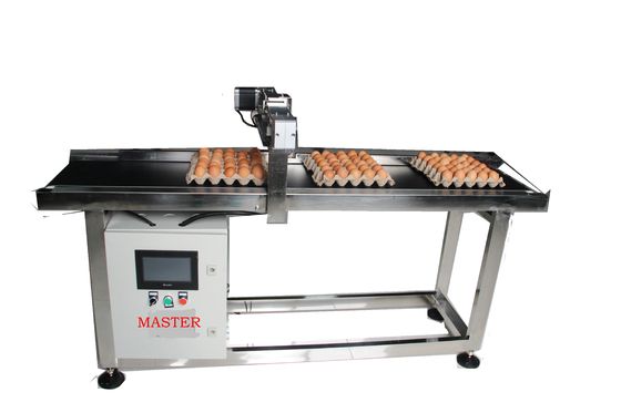 400W วันที่พิมพ์ขัดขัด Feed Egg Coding Conveyor